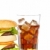 doble · hamburguesa · con · queso · sosa · beber · blanco - foto stock © broker