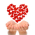 corazones · forma · de · corazón · vuelo · manos · día · de · san · valentín - foto stock © brozova