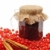 Jar of homemade red currant jam with fresh fruits stock photo © brozova