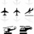 Airplane and helicopter symbol vector set. stock photo © Bytedust