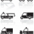 Truck or van symbol vector set. stock photo © Bytedust