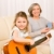 jong · meisje · zingen · spelen · gitaar · grootmoeder · kleindochter - stockfoto © CandyboxPhoto