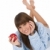 glücklich · Teenager · gesunde · Ernährung · Apfel · Frühstück · Pyjamas - stock foto © CandyboxPhoto