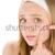 Acne facial care teenager woman squeezing pimple stock photo © CandyboxPhoto