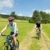 Sport couple riding mountain bicycles in coutryside stock photo © CandyboxPhoto