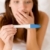Pregnancy test - happy surprised woman stock photo © CandyboxPhoto