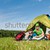 Camping couple play guitar summer in countryside stock photo © CandyboxPhoto