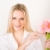 romantische · vrouw · houden · roze · daisy · bloem - stockfoto © CandyboxPhoto