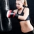Boxing training woman in gym punching bag stock photo © CandyboxPhoto