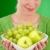 egészséges · életmód · nő · tart · tál · gyümölcs · alma - stock fotó © CandyboxPhoto