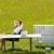 Businesswoman in sunny meadow relax nature office stock photo © CandyboxPhoto