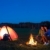 Tent camping car couple sitting by bonfire stock photo © CandyboxPhoto