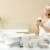 современных · кухне · счастливым · женщину · мытье · посуды - Сток-фото © CandyboxPhoto