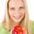 mulher · maçã · vermelha · branco · comida - foto stock © CandyboxPhoto