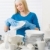 moderne · keuken · gelukkig · vrouw · afwas · huishoudelijk · werk - stockfoto © CandyboxPhoto