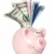Pig is smiling and standing with money stock photo © carenas1
