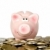 Pig is smiling and standing near money stock photo © carenas1