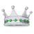 Silver crown decorated with green sapphires stock photo © cherezoff