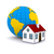 Worldwide Properties. 3d rendering on white background stock photo © cherezoff