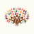 Hand print people tree symbol for community help stock photo © cienpies