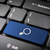 Blue search keyboard key, internet business background stock photo © cienpies