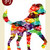 Hund · farbenreich · Karte · glücklich · Illustration - stock foto © cienpies