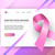 cancerul · de · san · constientizare · pink · ribbon · aterizare · Internet - imagine de stoc © cienpies