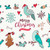 christmas · nieuwjaar · cute · doodle · cartoon · collectie - stockfoto © cienpies