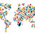 social · media · sieci · mapie · świata · ikona · kolorowy - zdjęcia stock © cienpies