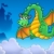 voador · verde · dragão · castelo · cor · ilustração - foto stock © clairev