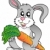 Cute bunny holding carrot stock photo © clairev