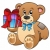 Cute teddy bear with gift stock photo © clairev