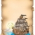 古い · スクロール · 神秘的な · 船 · 色 · 実例 - ストックフォト © clairev