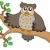 Owl on branch stock photo © clairev