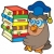 Owl teacher holding pile of books stock photo © clairev