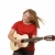 girl playing guitar on white stock photo © clearviewstock