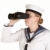 young sailor with binoculars isolated white background stock photo © clearviewstock