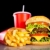 smaczny · hamburger · frytki · ciemne · bar · ser - zdjęcia stock © cookelma