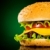 Tasty and appetizing hamburger on a darkly green stock photo © cookelma