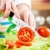 Hände · Schneiden · Gemüse · Tomaten · hinter · frischem · Gemüse - stock foto © cookelma
