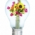 Electrobulb with a bunch of flowers on a white background stock photo © cookelma