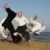 aikido · praia · três · adultos · treinamento · homem - foto stock © cynoclub