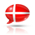 Danish flag speech bubble stock photo © daboost