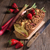 rhubarbe · gâteau · alimentaire · bois · été · rouge - photo stock © Dar1930