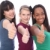 Success for ethnic mix three student girl friends stock photo © darrinhenry
