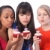 Teenage girl friends blowing out birthday candles stock photo © darrinhenry