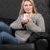 Beautiful young blonde woman enjoys coffee drink stock photo © darrinhenry