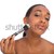 Beautiful African beautician make up powder brush stock photo © darrinhenry