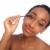 African American woman eyelash separator brush stock photo © darrinhenry
