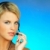 call · center · agent · młodych · pretty · woman · telefonu - zdjęcia stock © dash